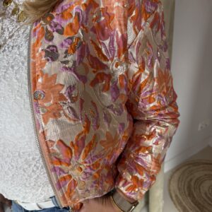 Alternative view of Bomber Jasje S02420 met Jacquard Dessin Koraal Roze