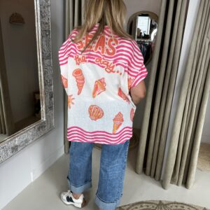 Alternative view of Blouse Seas the Day 81195 Roze Koraal Print