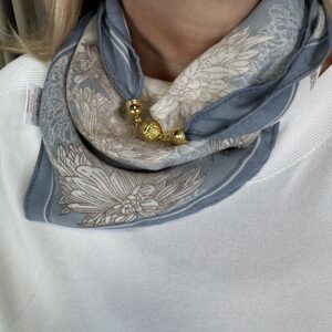 Vierkant Sjaaltje Met Sluiting 09712 Blauw