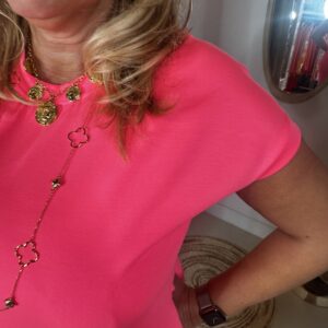 Alternative view of Soft Tricot Jurk Luna 4033 Roze