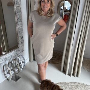 Soft Tricot Jurk Luna 4033 Taupe