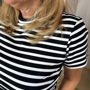 Alternative view of Mi Piace Travelstof Shirt 202185 Streep Zwart/Off-White
