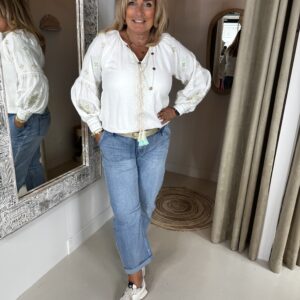 Blouse Nuela 66758 White/Green