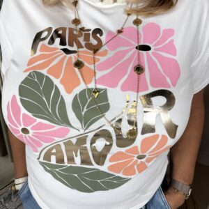 Alternative view of T-Shirt Flower Paris Amour 19313