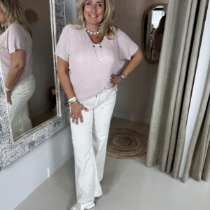Lurex top Maeve 13017 Licht Roze