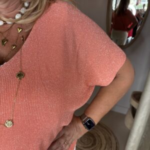 Alternative view of Lurex top Maeve 13017 Oranje Koraal