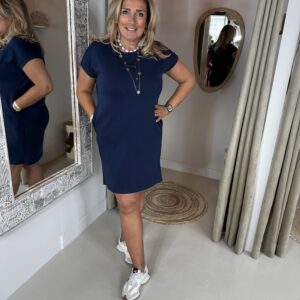 Soft Tricot Jurk Luna 4033 Donker Blauw