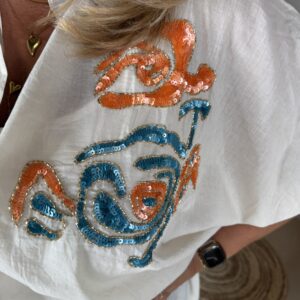 Alternative view of Oversized Katoenen Blouse Carmen 2642 Zand