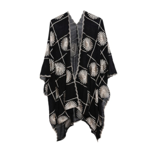 Kimono 70564 Zwart Bloem