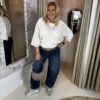 Vleermuis Trui Leuke Mouw Vicky Off-White via villaggio