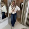 Sjaal Roze ruit Met Riempje