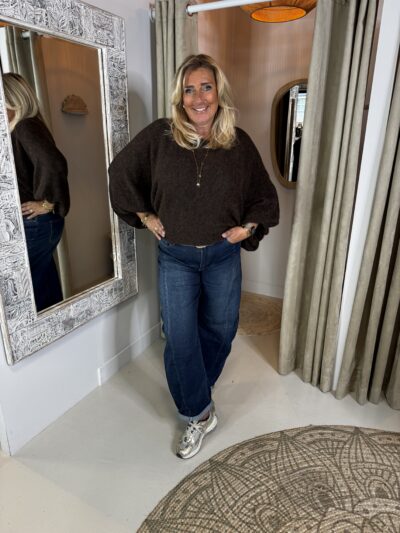 Vleermuis Trui Leuke Mouw Vicky Bruin