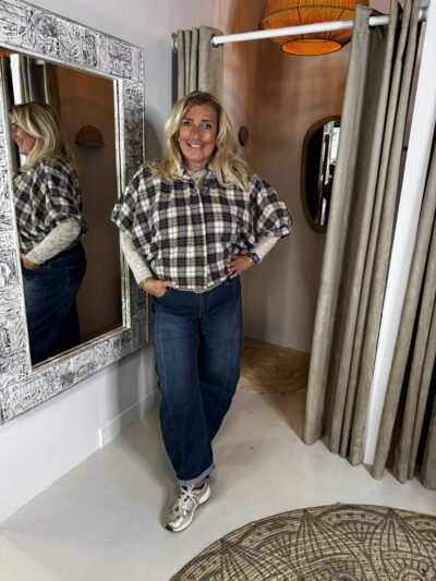 Blouse Vanity 11623 met Studs Beige