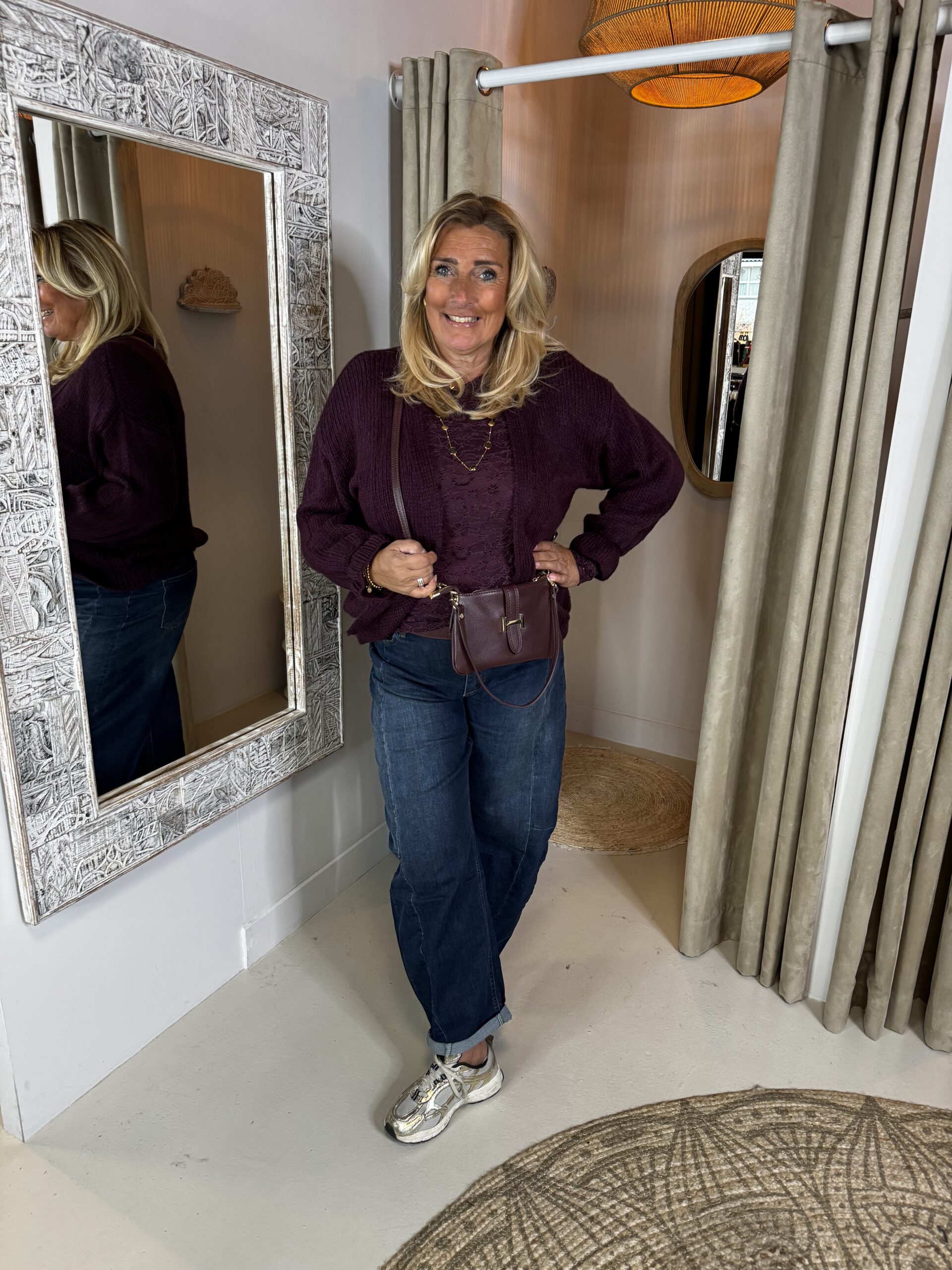 Barrel Jeans Vajèn Donker Blauw