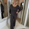 Mi Piace Travelstof Blouse 202898 Espresso via villaggio