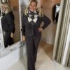 Drie Hoek Sjaal Ruit 3446 Coffee/Taupe