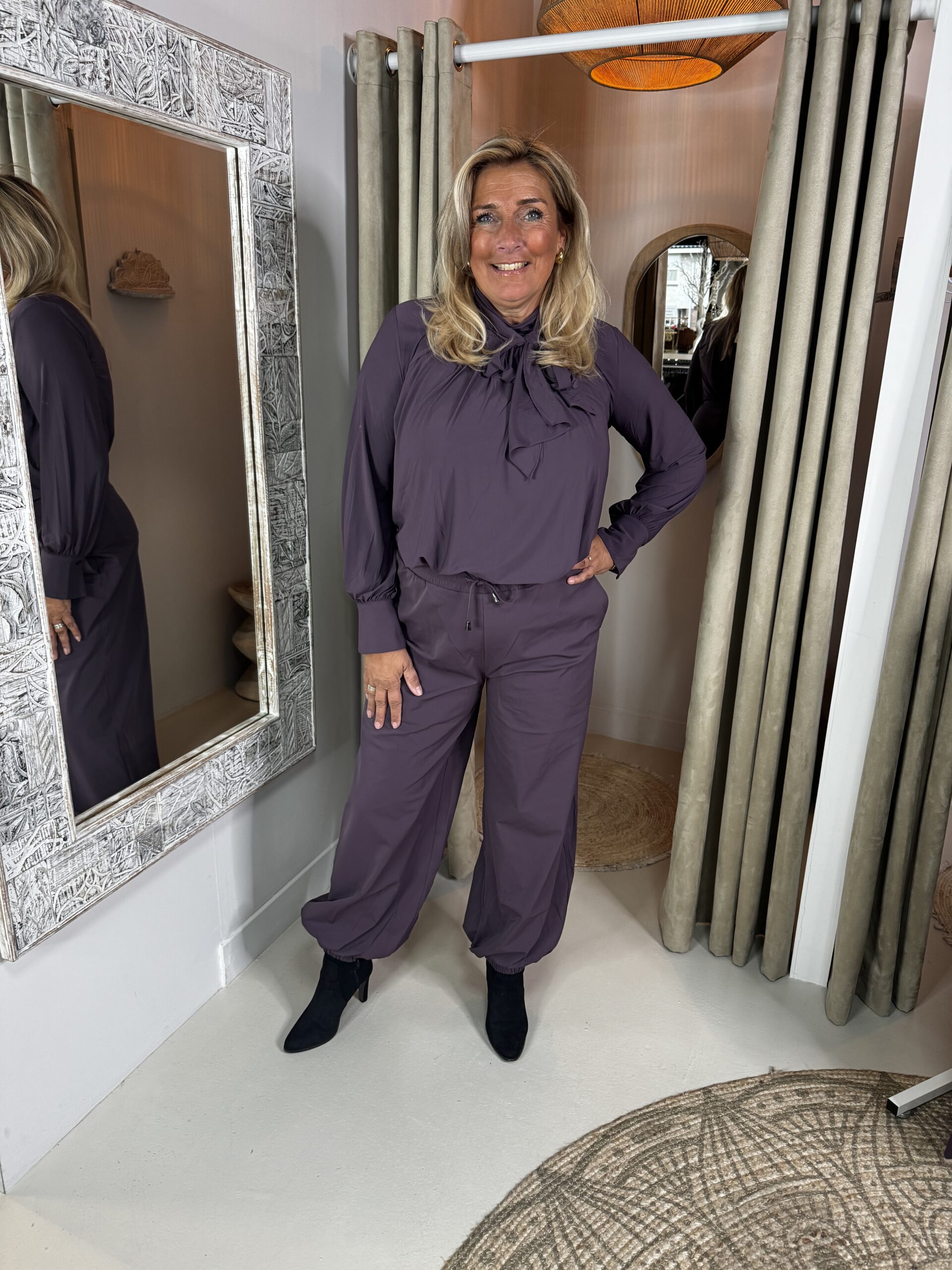 Mi Piace Travelstof Broek 202933 Ballon Pof Perfect Plum - Afbeelding 8