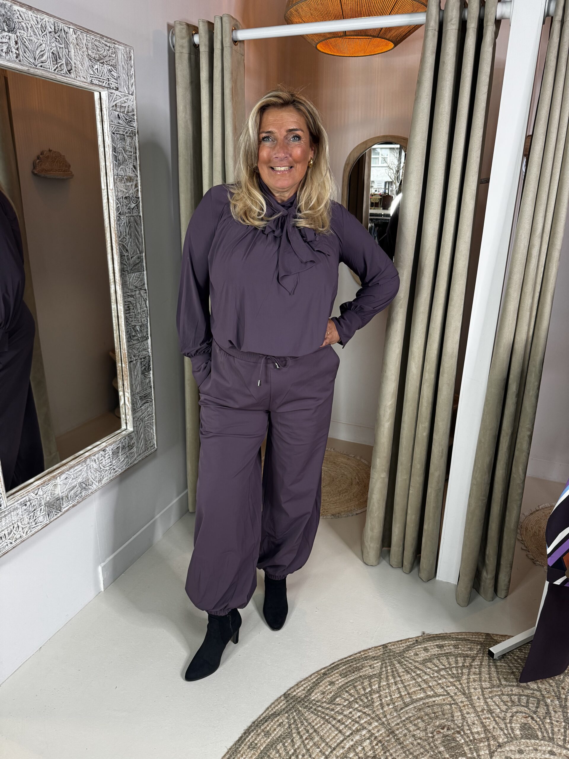 Mi Piace Travelstof Broek 202933 Ballon Pof Perfect Plum - Afbeelding 9