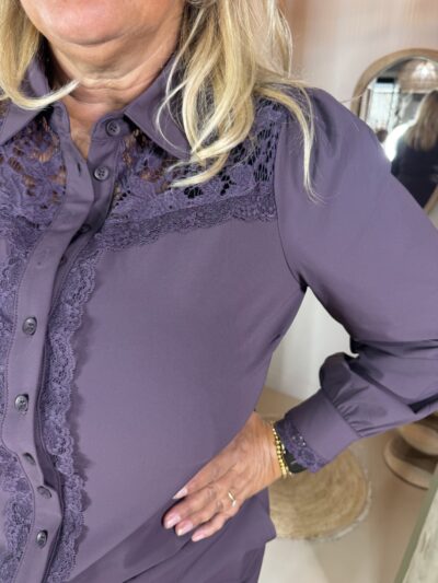 Alternative view of Mi Piace Travelstof Blouse Lace 202872 Perfect Plum