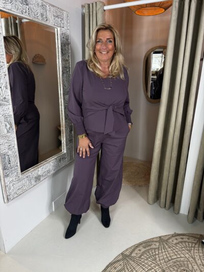 Alternative view of Mi Piace Travelstof Blouse Knotted 202898 Perfect Plum