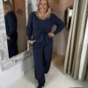 Mi Piace Travelstof Blouse 202898 Donker Blauw