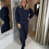 Mi Piace Losse Travelstof Blouse 202863 Donker Blauw via villaggio