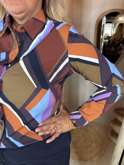 Mi Piace Travelstof Blouse 60840 Geometric Fusion via villaggio