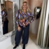 Mi Piace Travelstof Blouse Knotted 202898 Fusion Print via villaggio