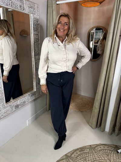 Mi Piace Travelstof Blouse Lace 202872 Mist - Afbeelding 5