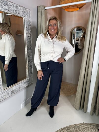 Mi Piace Travelstof Blouse Lace 202872 Mist via villaggio