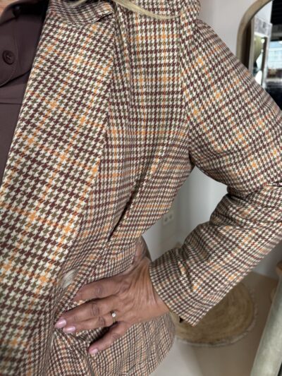 Mi Piace Oversized Travelstof Blazer 202892 Fired Brique Harvest Tweed via villaggio