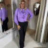Mi Piace Travelstof Blouse 202930 Ruffle Hyacinth via villaggio