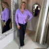 Mi Piace Travelstof Blouse Knotted 202898 Hyacinth