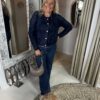Mi Piace Hairy Vest 202925 Donker Blauw via villaggio