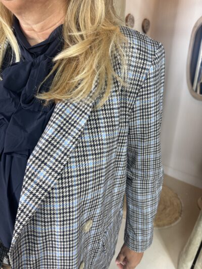 Alternative view of Mi Piace Oversized Travelstof Blazer 202892 Della Blauw
