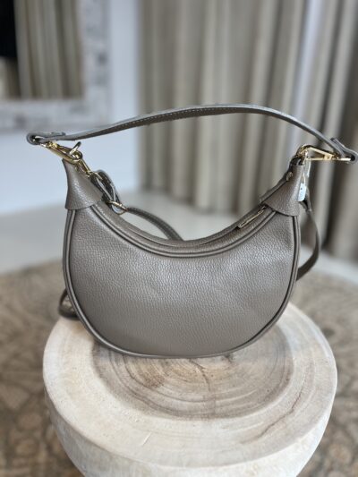 Mooie Leren Tas Kyra Taupe