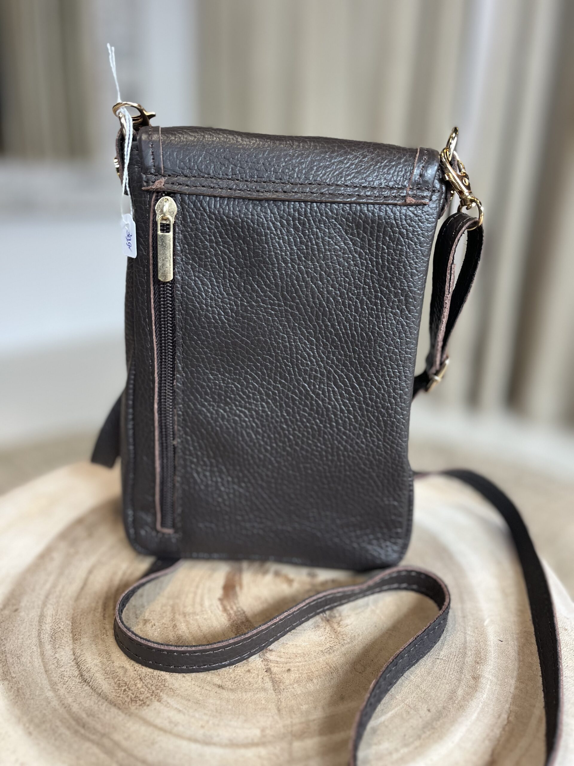 Leren Tas Horsebit Viv Bruin