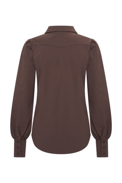 Mi Piace Travelstof Blouse 202037 Espresso