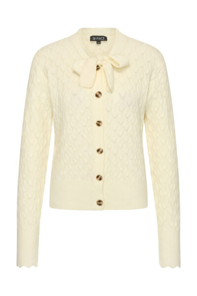 Mi Piace Ajour Vest 202857 Off-White via villaggio