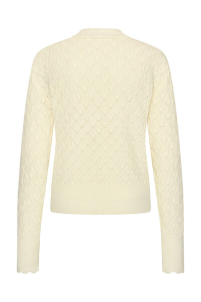 Mi Piace Ajour Vest 202857 Off-White via villaggio