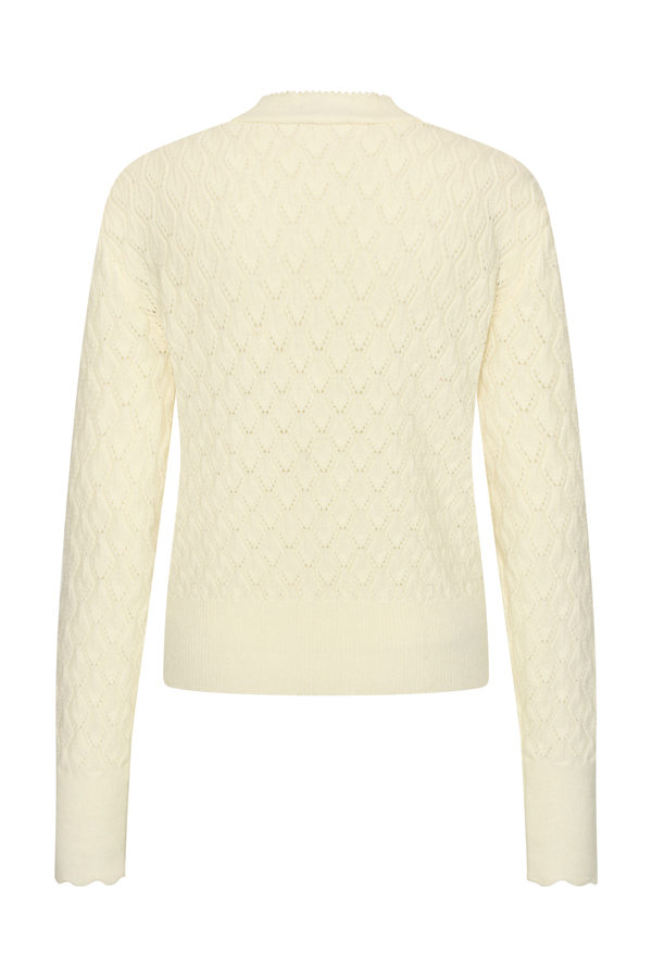 Mi Piace Ajour Vest 202857 Off-White via villaggio