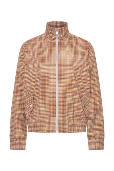 Mi Piace Oversized Travelstof Jacket Harvest Tweed Fired Brique via villaggio