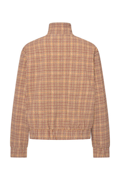 Mi Piace Oversized Travelstof Jacket Harvest Tweed Fired Brique via villaggio