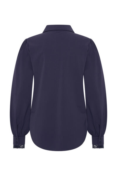 Mi Piace Travelstof Blouse 202872 Donker Blauw via villaggio