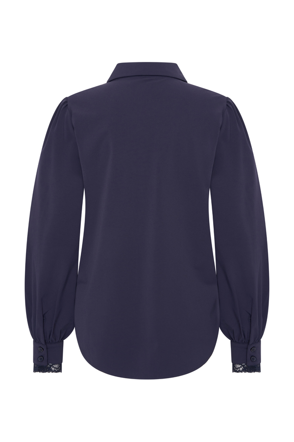 Mi Piace Travelstof Blouse 202872 Donker Blauw via villaggio