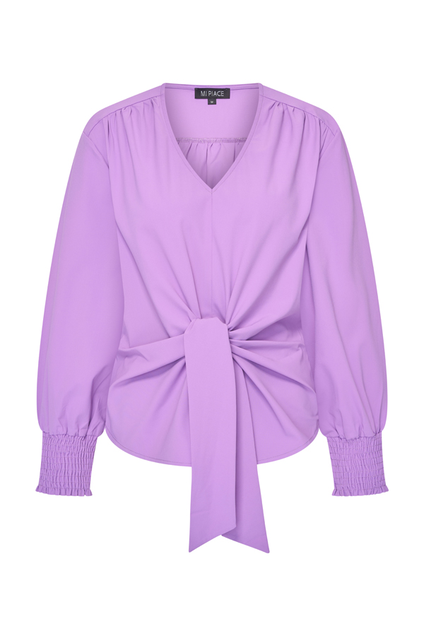 Mi Piace Travelstof Blouse Knotted 202898 Hyacinth
