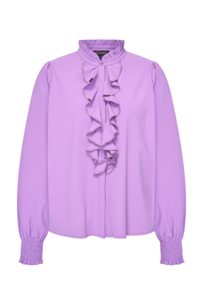 Mi Piace Travelstof Blouse 202930 Ruffle Hyacinth - Afbeelding 3