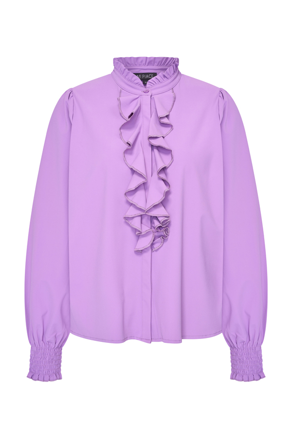 Mi Piace Travelstof Blouse 202930 Ruffle Hyacinth - Afbeelding 3